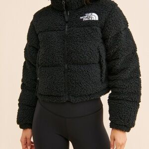 The North Face Jacket black high pile nuptse puffer